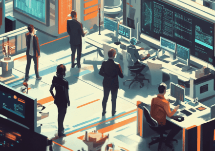 neovis An illustration of a futuristic workplace where humans f4a15ac3 7299 4e7e 91cc e23f2e6a19b2