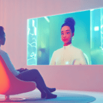 neovis A futuristic setting showcasing a digital avatar attend 74aa6a62 0c32 46f2 97e8 62d7b40fa5f3