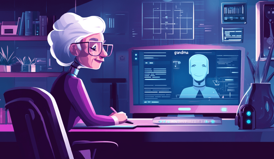 neovis An illustration of an AI driven grandma chatbot handlin 3fb782a5 a28a 4dba a48c 68203c03d6c9