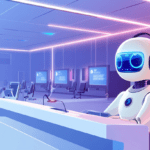 neovis A futuristic customer service center with a friendly an a5ffabe9 a568 4bce 9682 3a5826d95f93