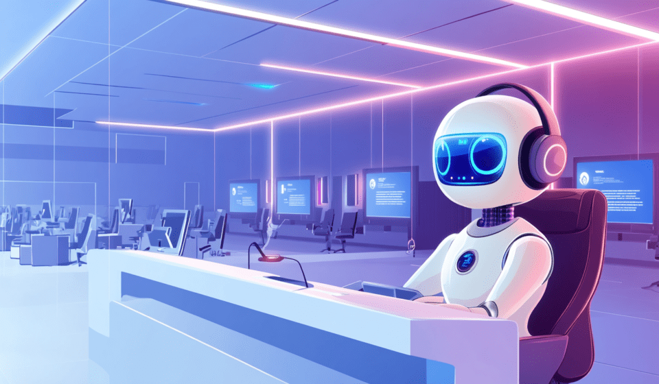 neovis A futuristic customer service center with a friendly an a5ffabe9 a568 4bce 9682 3a5826d95f93