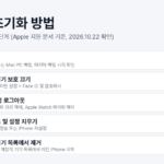아이폰 초기화 전에 끝낼 5단계를 번호와 설정 경로로 정리한 그림: 백업, 도난당한 기기 보호 끄기, Apple 계정 로그아웃, 모든 콘텐츠 및 설정 지우기, 신뢰하는 기기 목록에서 제거